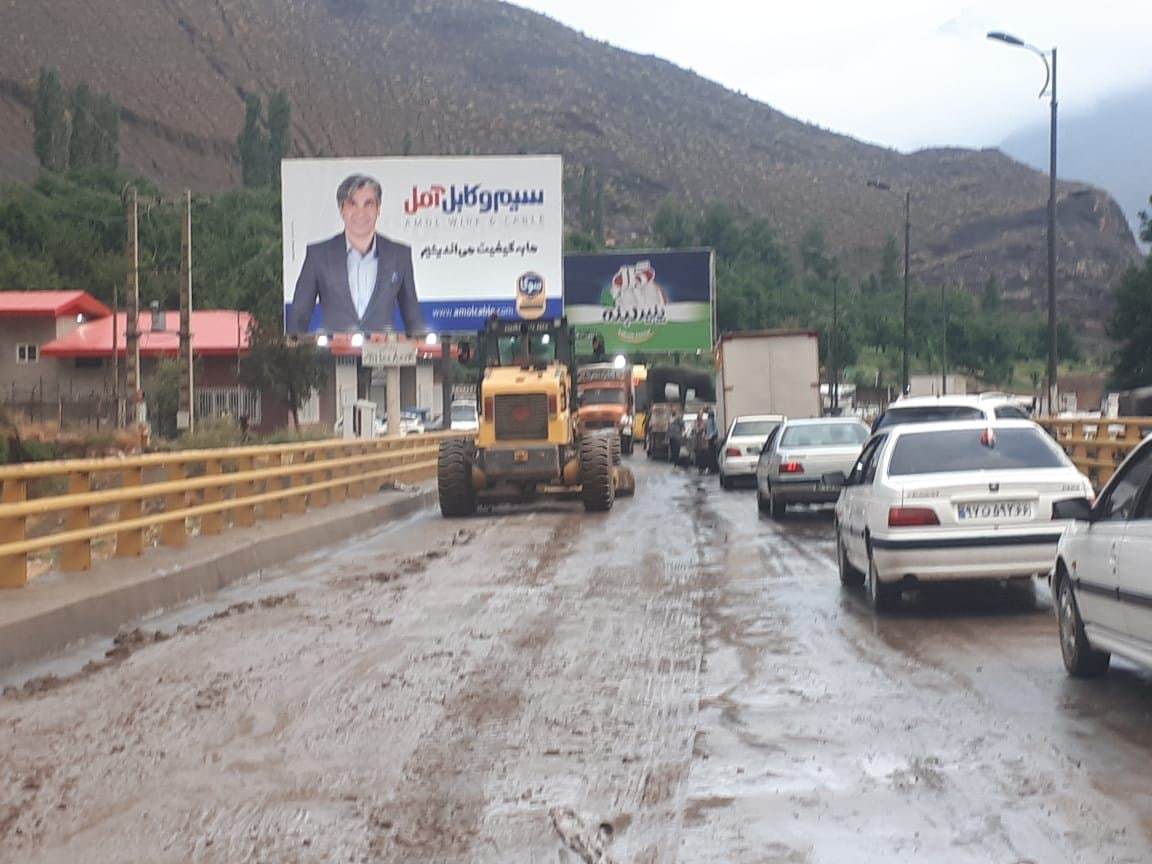 وضعیت جاده هراز پس از سیل دیشب+عکس